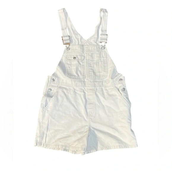 Gap Denim Ivory Overalls Size M - Picture 1 of 6